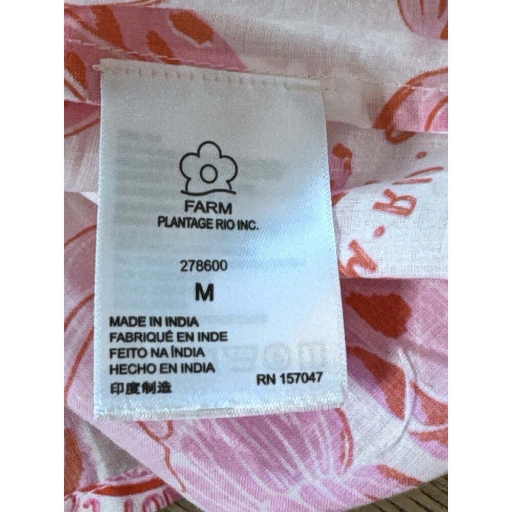 Farm Rio x Anthropologie Midi Dress Medium NWT Fruit Floral Tiered Cover Up - Picture 13 of 16